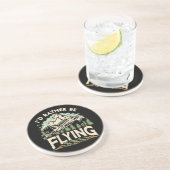 Dessous De Verre En Grès Je préférerais voler. Avion (Côté)