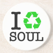 Dessous De Verre En Grès Je Recycle L'Âme (Devant)