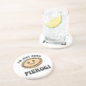 Dessous De Verre En Grès Je suis juste ici pour le Pierogi (Côté)