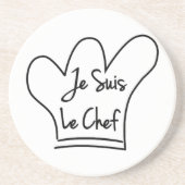Dessous De Verre En Grès Je Suis Le Chef (Devant)