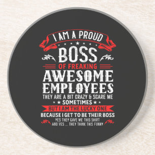 Dessous De Verre En Grès Je Suis Un Fier Chef De Freaking Employés Géniaux