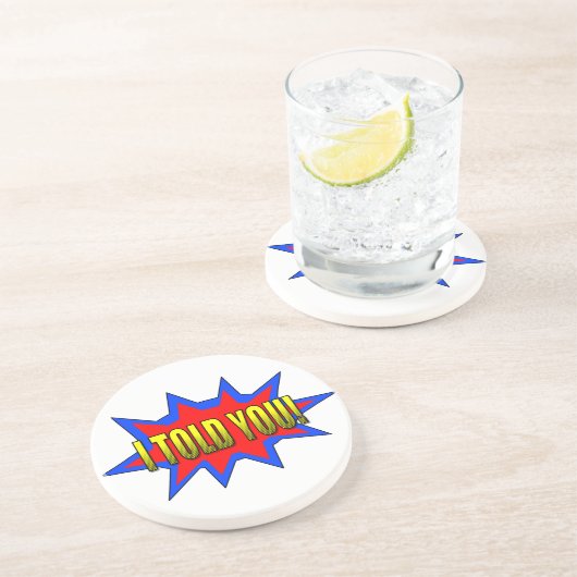 Dessous De Verre En Grès Je T'Ai Dit (Côté)