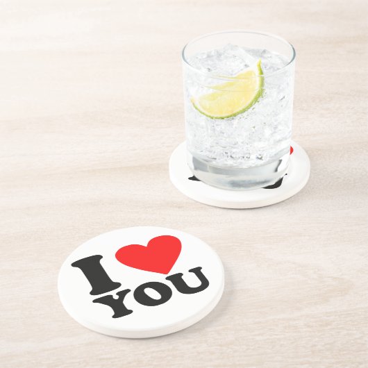 Dessous De Verre En Grès Je T'Aime (Côté)