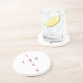 Dessous De Verre En Grès Je T'Aime (Côté)