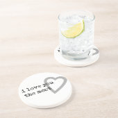 Dessous De Verre En Grès je t'aime le plus coeur mignon (Côté)