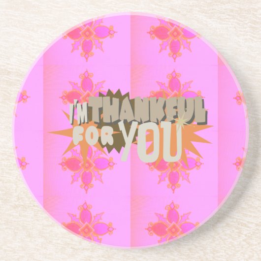 Dessous De Verre En Grès Je vous remercie : Une expression sincère (Devant)