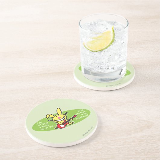 Dessous De Verre En Grès J'écris une chanson (Côté)