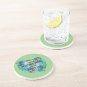 Dessous De Verre En Grès Jehovah Jireh Proveedor Vert pourpre bleu (Côté)