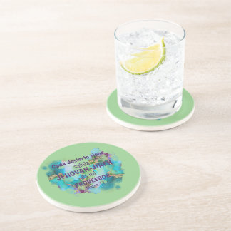 Dessous De Verre En Grès Jehovah Jireh Proveedor Vert pourpre bleu