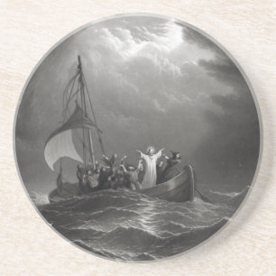 Dessous De Verre En Grès Jésus-Christ stille la tempête