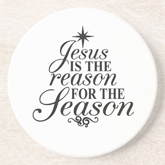Dessous De Verre En Grès Jésus Est La Raison De La Saison De Noël  (Devant)