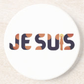 Dessous De Verre En Grès Jésus, Je Suis ou Je Suis (Devant)