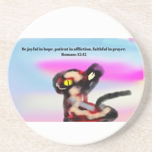 Dessous De Verre En Grès Jésus nous aime (Devant)