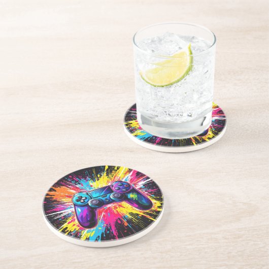 Dessous De Verre En Grès Jeu de joystick (Côté)