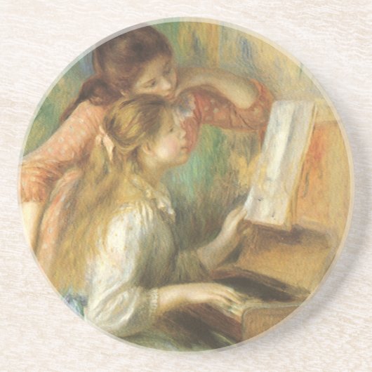 Dessous De Verre En Grès Jeunes filles au piano par Pierre Renoir (Devant)