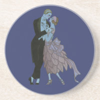 Jeunes mariés Art Déco vintage, danse d'amour de m