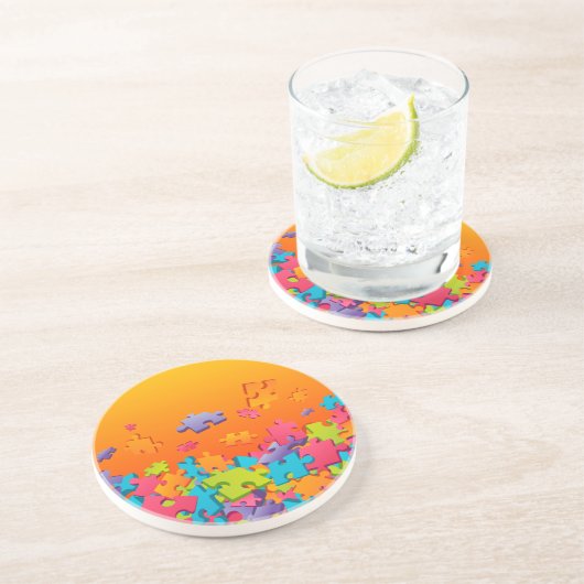 Dessous De Verre En Grès Jigsaw (Côté)