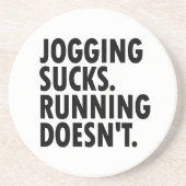 Dessous De Verre En Grès Jogging Sucks. Courir ne marche pas. (Devant)