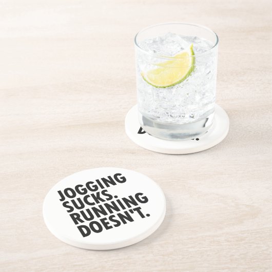 Dessous De Verre En Grès Jogging Sucks. Courir ne marche pas. (Côté)