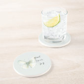 Dessous De Verre En Grès Joie de Papillon de Menthe (Côté)