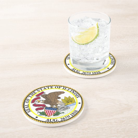 Dessous De Verre En Grès Joint de l'Illinois (Côté)