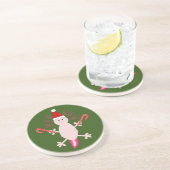 Dessous De Verre En Grès Joli Axolotl de Noël (Côté)
