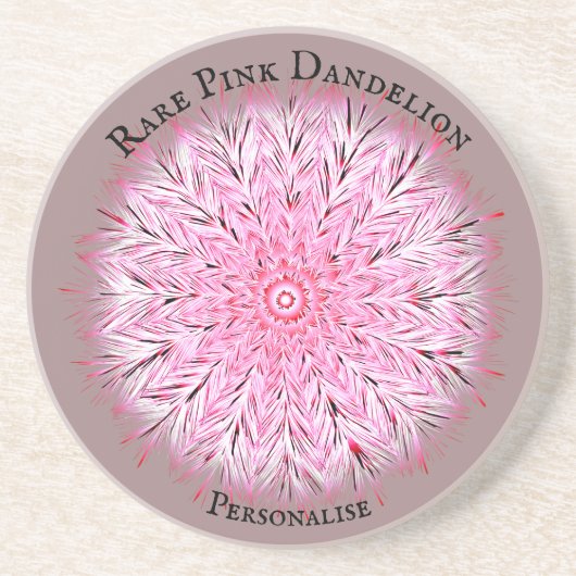 Dessous De Verre En Grès Joli Boho rose Dandelion rose (Devant)