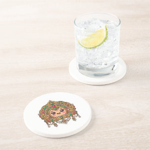 Dessous De Verre En Grès Joli Couronne de Mariée Marocaine Kawaii Tradition