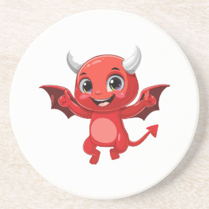 Dessous De Verre En Grès Joli diable volant de dessin animé