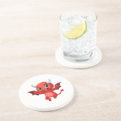 Dessous De Verre En Grès Joli diable volant de dessin animé (Côté)