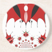 Dessous De Verre En Grès Joli drapeau du Kenya. (Devant)