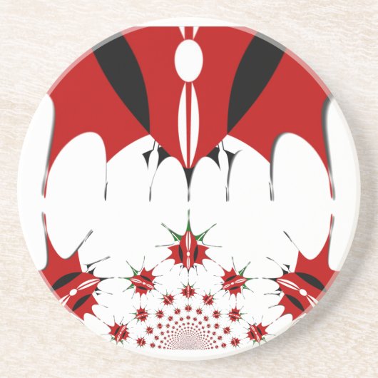 Dessous De Verre En Grès Joli drapeau du Kenya. (Devant)