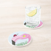 Dessous De Verre En Grès Joli Flamant rose rose (Côté)