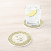 Dessous De Verre En Grès Joli Gold Glitzy Parties scintillant Love      (Côté)