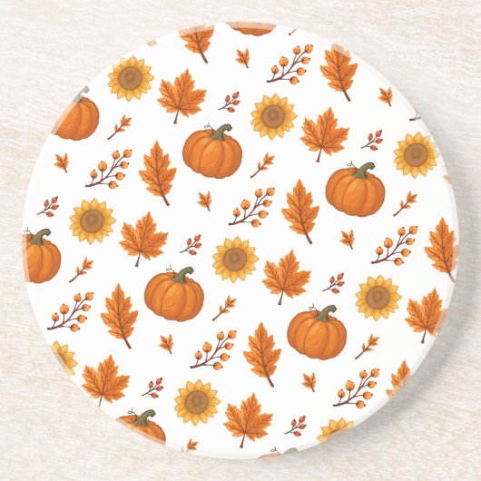 Dessous De Verre En Grès Joli grès de la récolte d'automne (Devant)