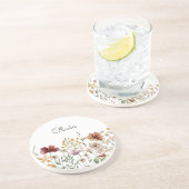 Dessous De Verre En Grès Joli jardin de fleurs sauvages à l'aquarelle flora (Côté)