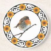 Dessous De Verre En Grès Joli joli Robin rouge (Devant)