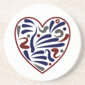 Dessous De Verre En Grès Joli motif abstrait (Devant)