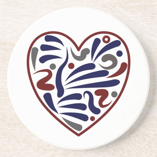 Dessous De Verre En Grès Joli motif abstrait (Devant)