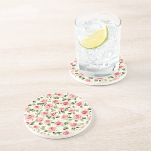 Dessous De Verre En Grès Joli rose Roses Floral