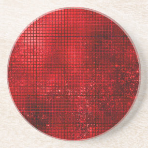 Dessous De Verre En Grès Joli rouge élégant