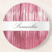 Dessous De Verre En Grès Joli Tinsel De Glam Rose (Devant)