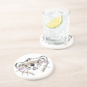 Dessous De Verre En Grès Joli visage de furet de dessin (Côté)