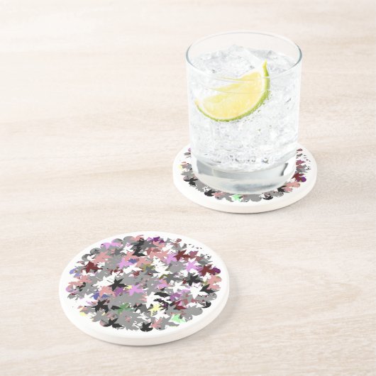 DESSOUS DE VERRE EN GRÈS JOLIE FEUILLES D'ARBRE (Côté)