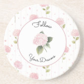 Dessous De Verre En Grès Jolies Fleurs Roses (Devant)
