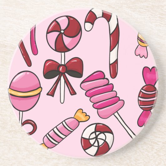 Dessous De Verre En Grès Jolis bonbons (Devant)