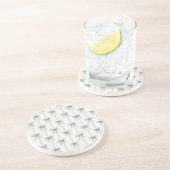 Dessous De Verre En Grès Jolis rubans et rayures bleus (Côté)