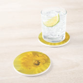 Dessous De Verre En Grès jonquille jaune (Côté)