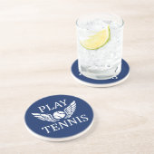 Dessous De Verre En Grès Jouer au tennis (Côté)