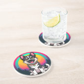 Dessous De Verre En Grès Jouer chien de dessin (Côté)